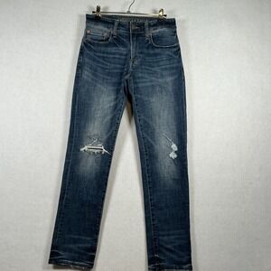 American Eagle Next Level Flex Jeans‎ 28x30 Slim Straight Distressed Denim